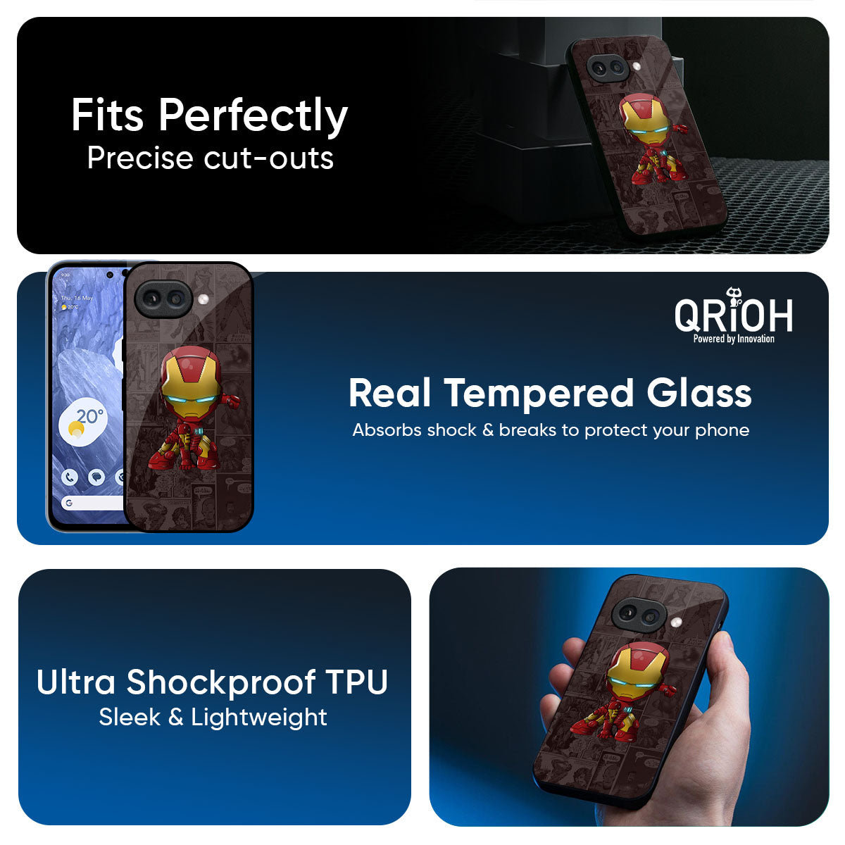 Angry Baby Super Hero Glass Case for Google Pixel 9A