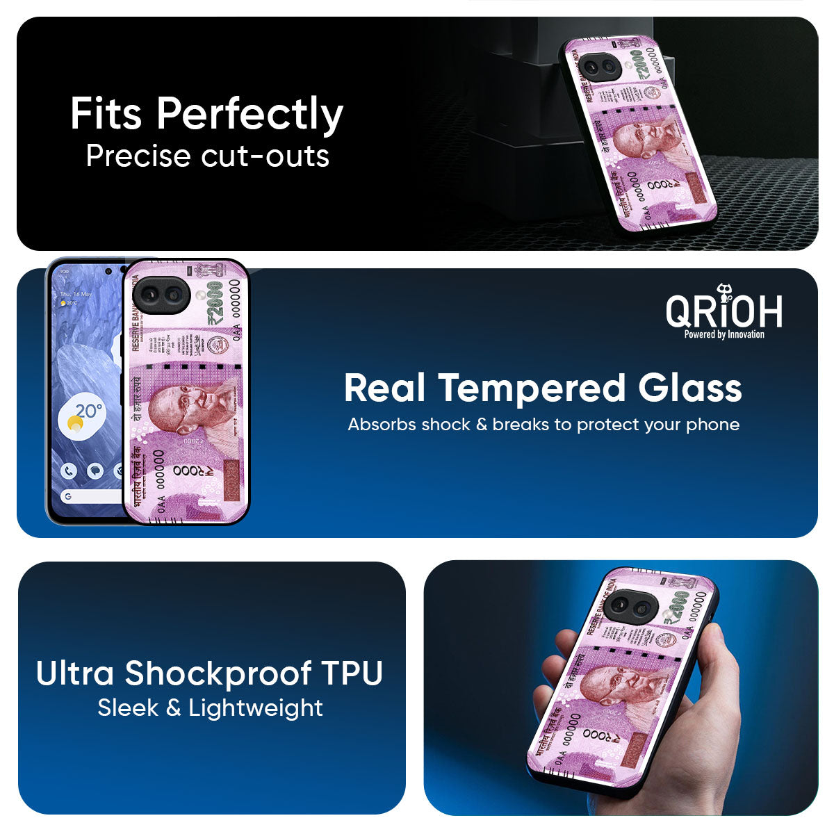 Stock Out Currency Glass Case for Google Pixel 9A