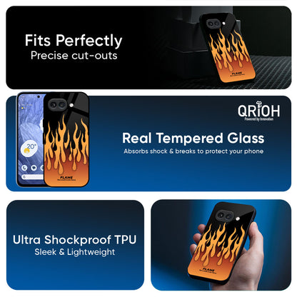 Fire Flame Glass Case for Google Pixel 10A 5G