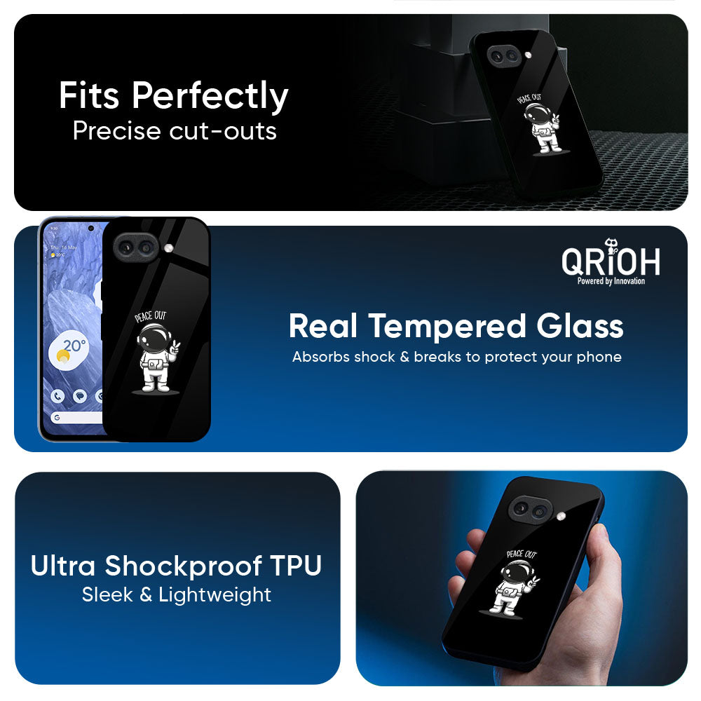 Peace Out Astro Glass Case for Google Pixel 10A 5G