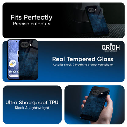Dark Blue Grunge Glass Case for Google Pixel 10A 5G