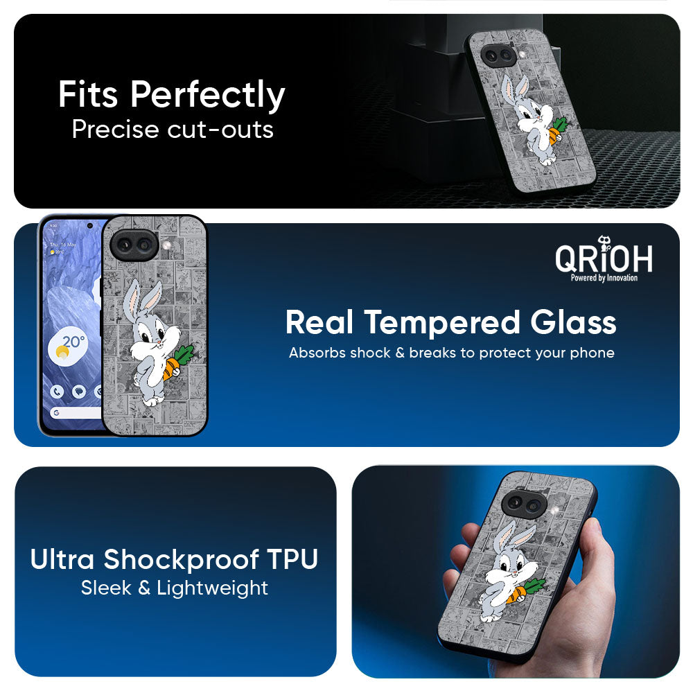 Cute Baby Bunny Glass Case for Google Pixel 10A 5G