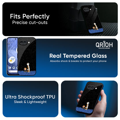 Night Sky Star Glass Case for Google Pixel 9A