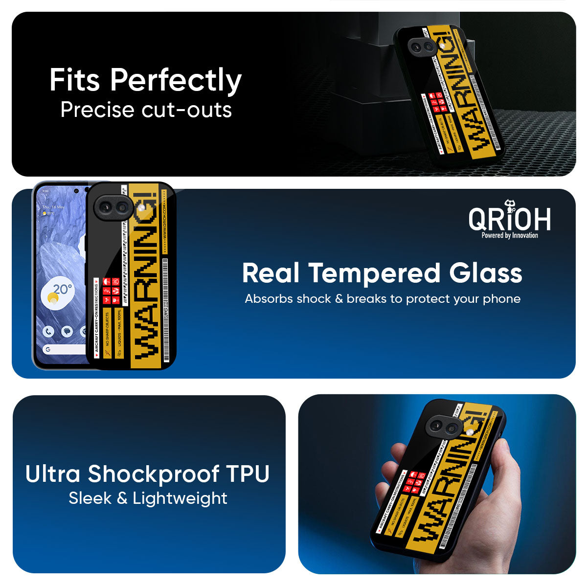 Aircraft Warning Glass Case for Google Pixel 9A