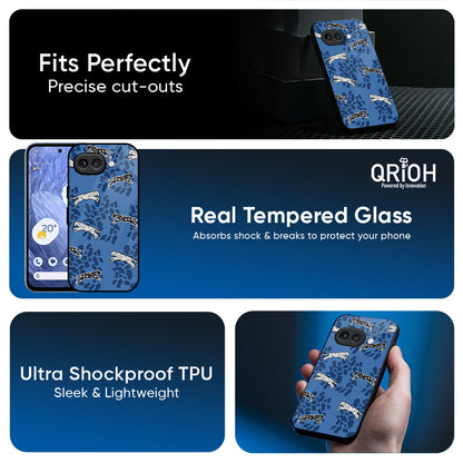 Blue Cheetah Glass Case for Google Pixel 10A 5G