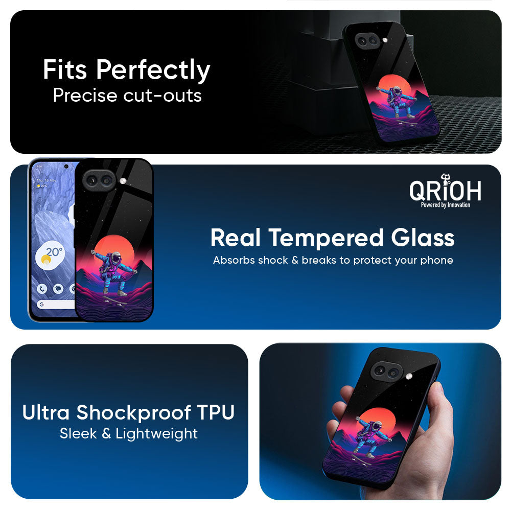 Retro Astronaut Glass Case for Google Pixel 10A 5G