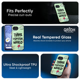Travel Stamps Glass Case for Google Pixel 9A