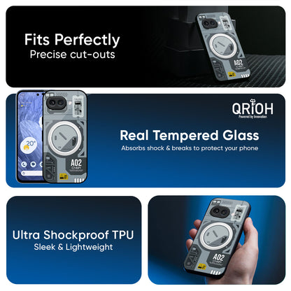Modern Technology Glass Case for Google Pixel 9A