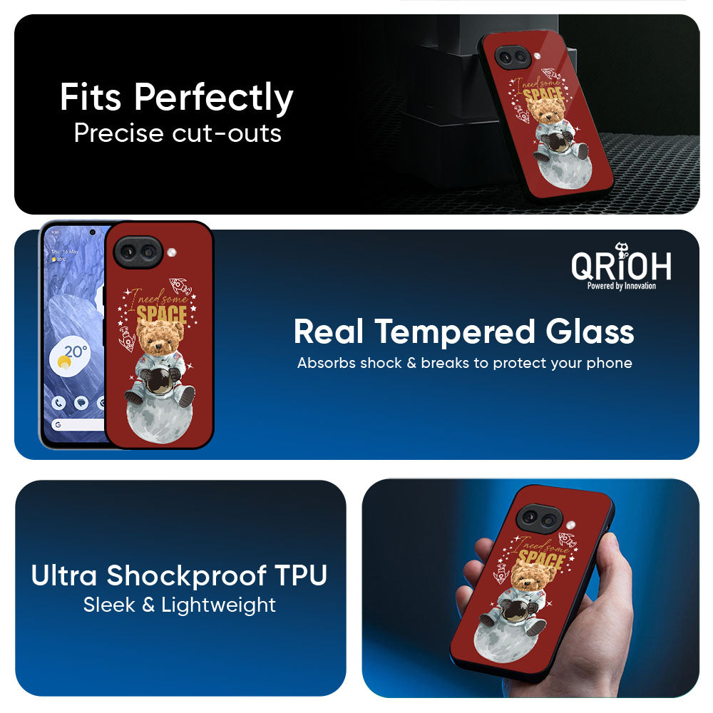 Astronaut Bear Glass Case for Google Pixel 10A 5G