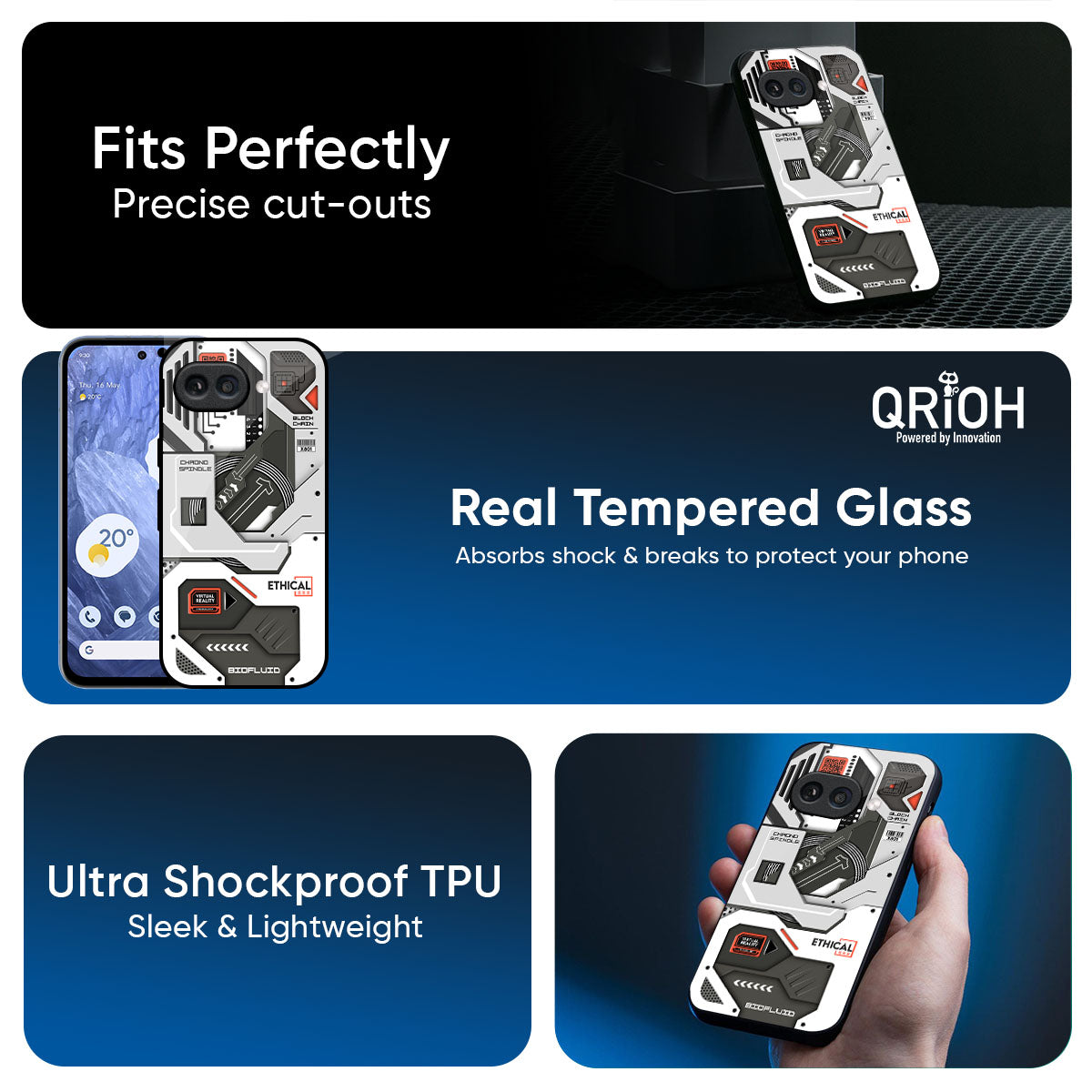 Explore Circuit Glass Case for Google Pixel 9A