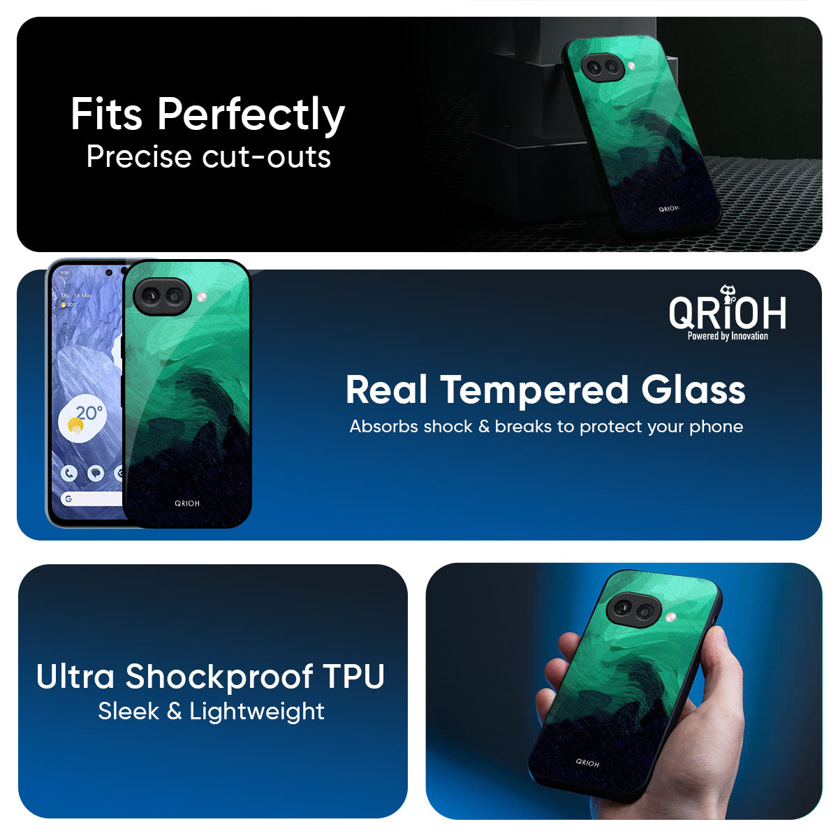 Scarlet Amber Glass Case for Google Pixel 9A