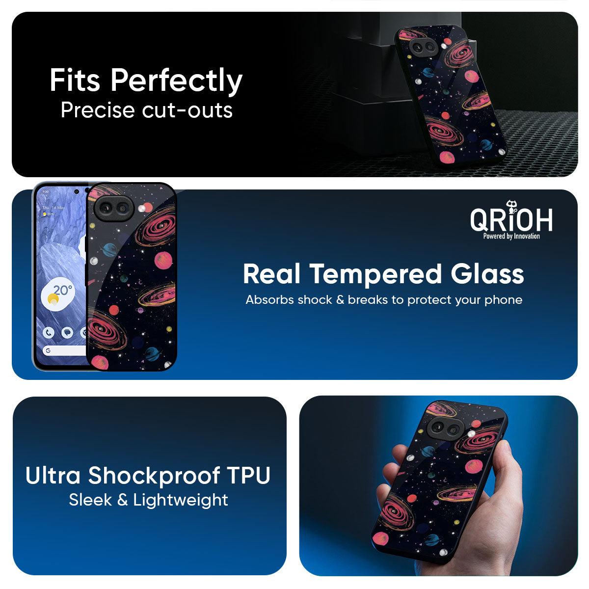 Galaxy In Dream Glass Case For Google Pixel 9A