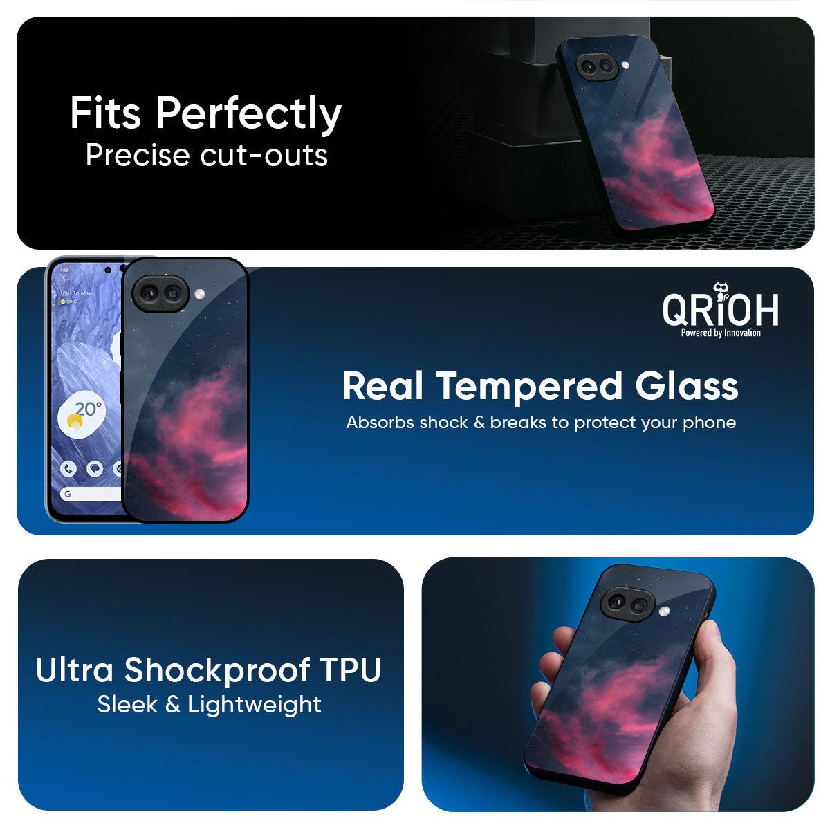 Moon Night Glass Case For Google Pixel 9A