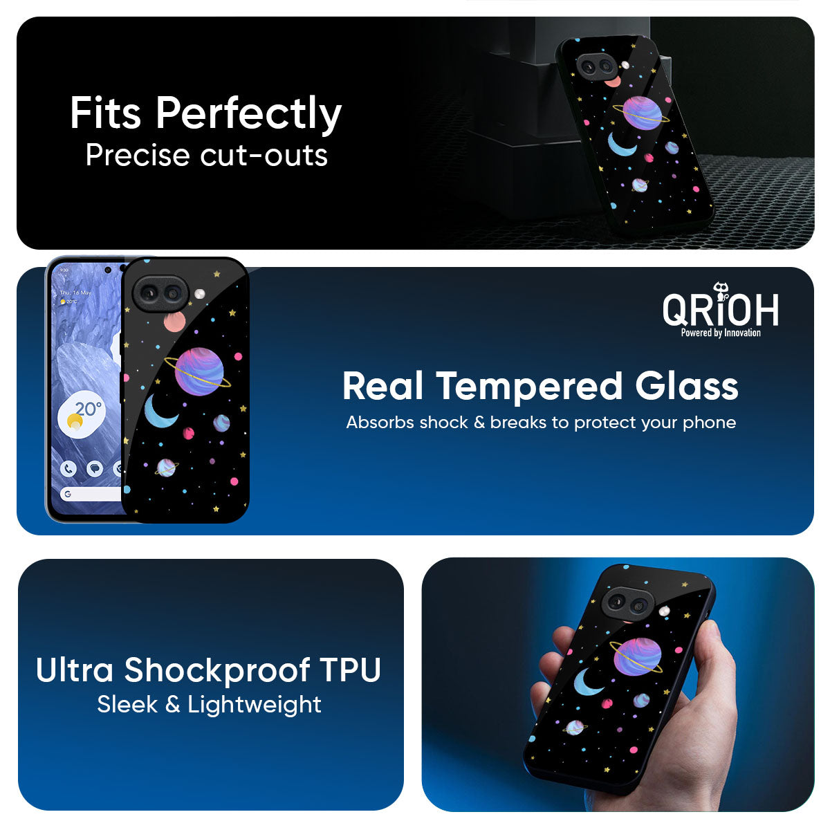 Planet Play Glass Case For Google Pixel 9A