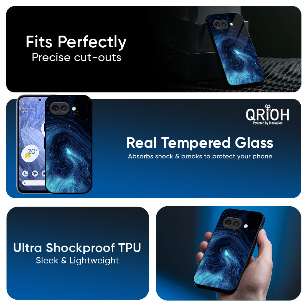 Dazzling Ocean Gradient Glass Case For Google Pixel 10A 5G