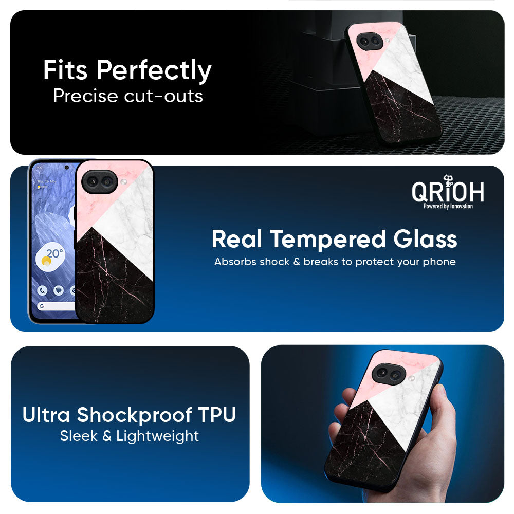 Marble Collage Art Glass Case For Google Pixel 10A 5G