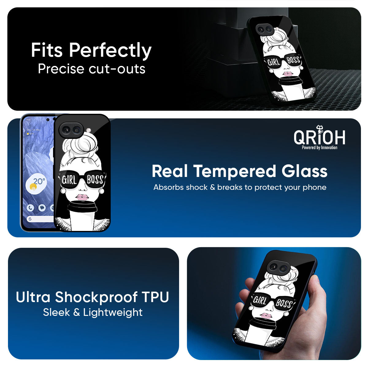 Girl Boss Glass Case For Google Pixel 9A