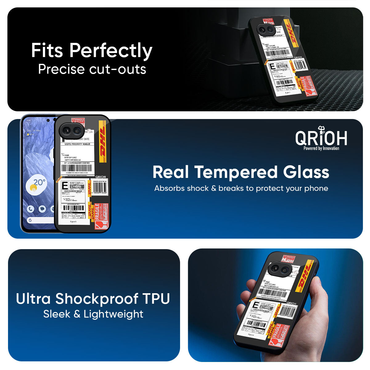 Cool Barcode Label Glass Case For Google Pixel 9A