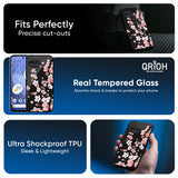 Black Cherry Blossom Glass Case for Google Pixel 9A