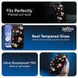 Black Spring Floral Glass Case for Google Pixel 9A