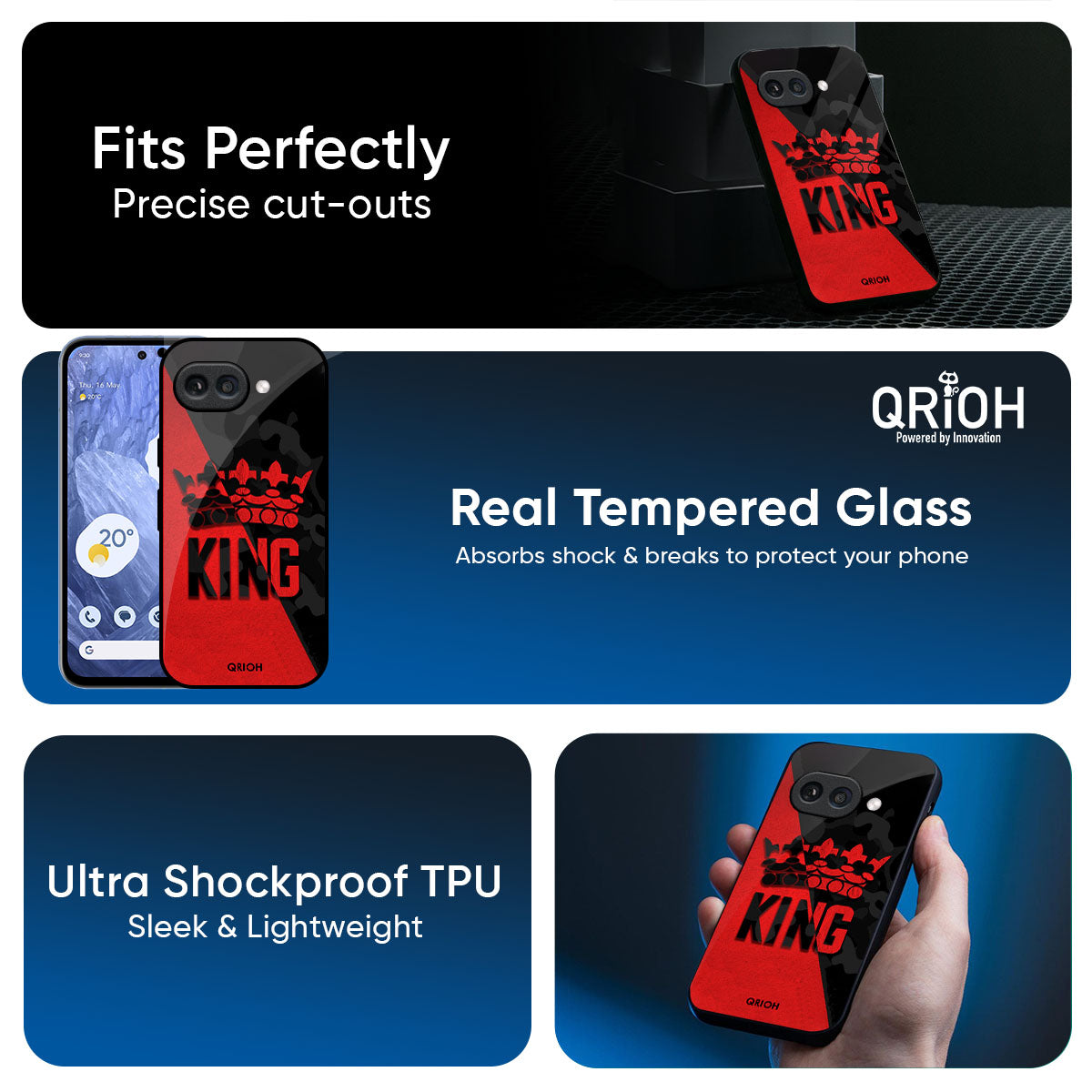 I Am A King Glass Case for Google Pixel 9A