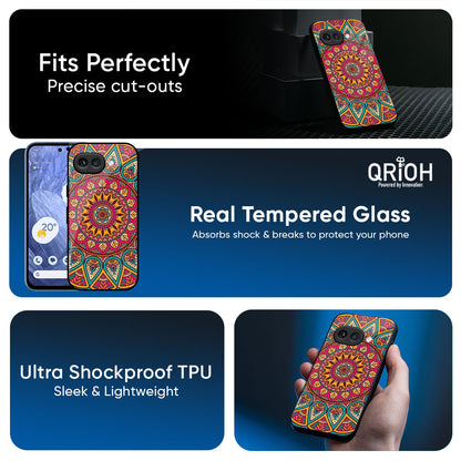 Elegant Mandala Glass Case for Google Pixel 9A