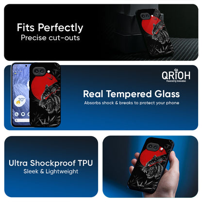 Red Moon Tiger Glass Case for Google Pixel 10A 5G