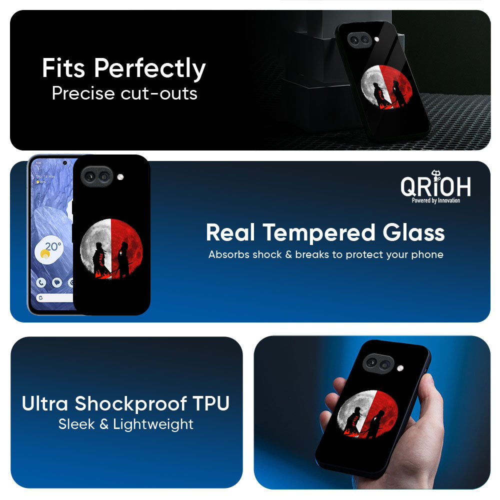 Anime Red Moon Glass Case for Google Pixel 10A 5G