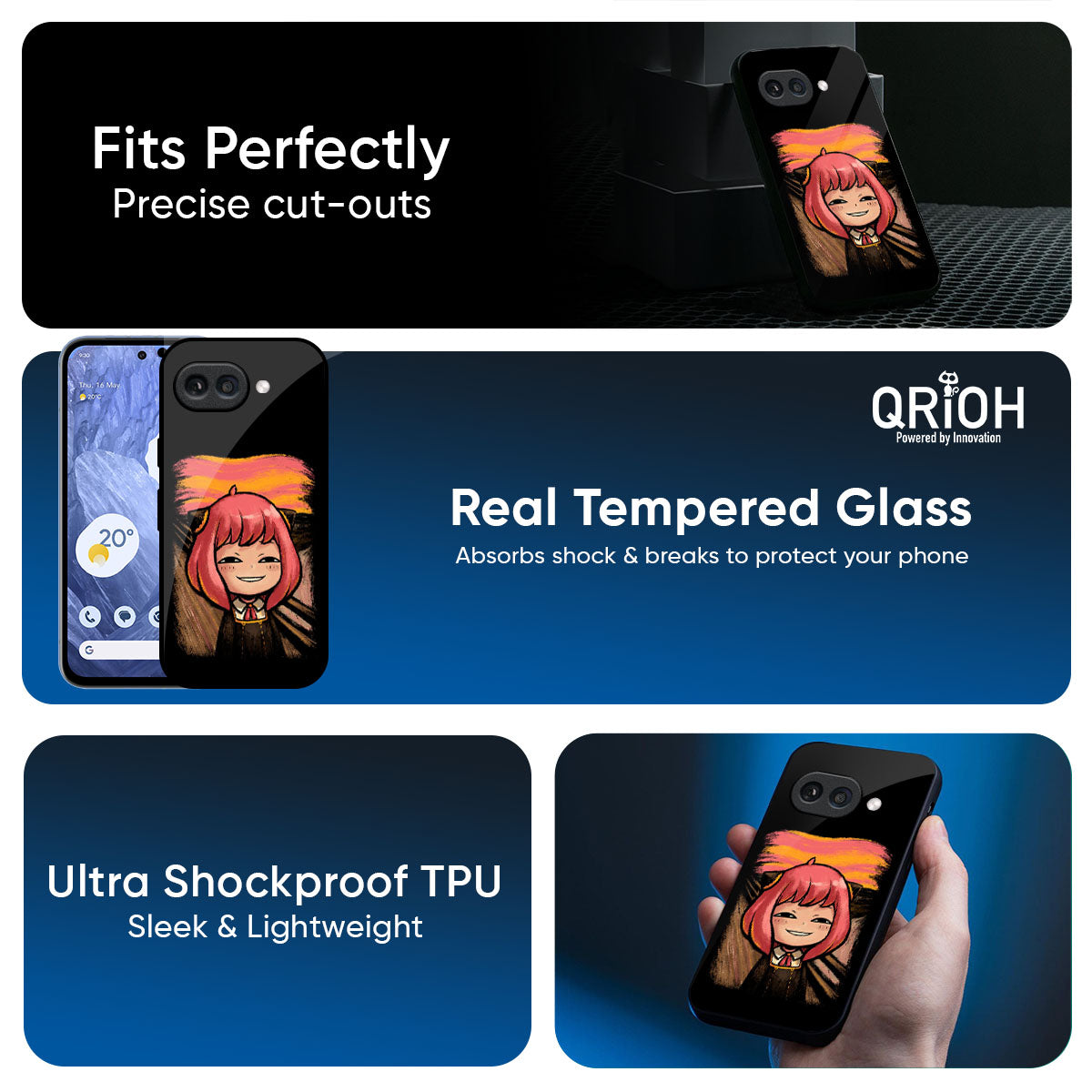 Spy X Family Glass Case for Google Pixel 9A