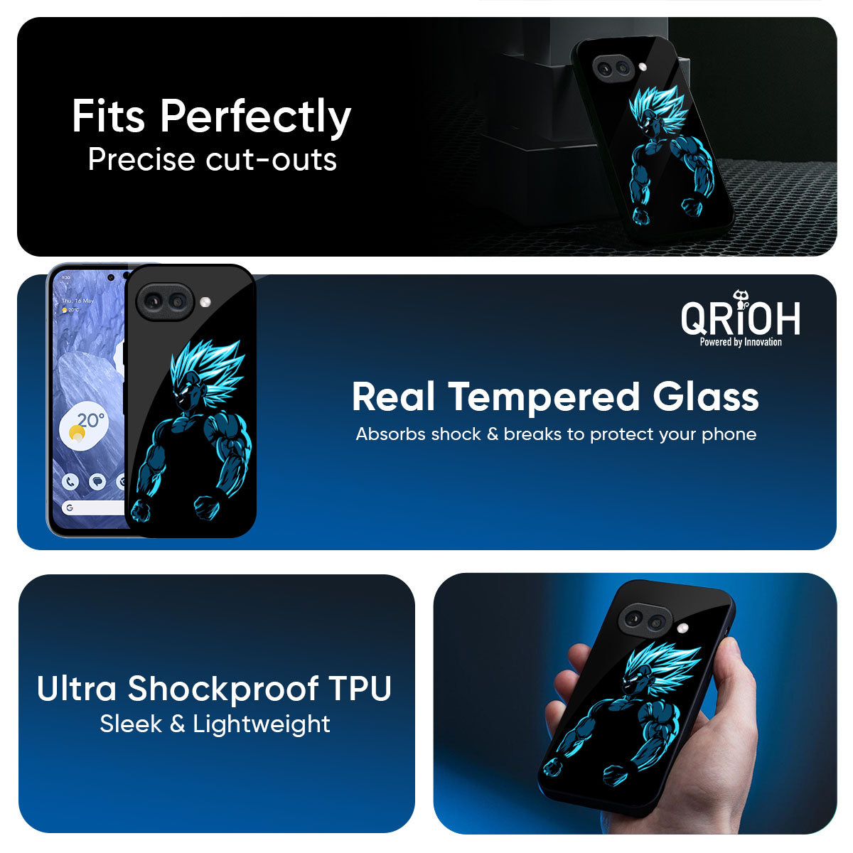 Pumped Up Anime Glass Case for Google Pixel 9A