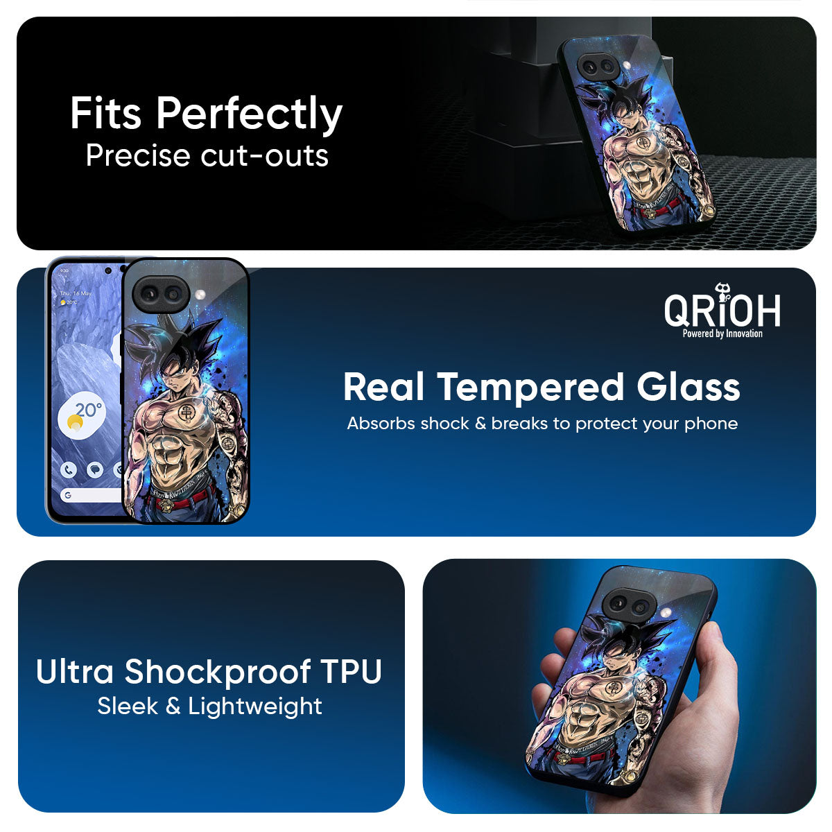 Branded Anime Glass Case for Google Pixel 9A