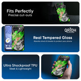 Anime Green Splash Glass Case for Google Pixel 9A