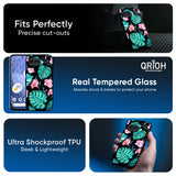 Tropical Leaves & Pink Flowers Glass Case for Google Pixel 10A 5G