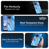 Vibrant Blue Marble Glass Case for Google Pixel 10A 5G
