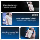 Pink & Gold Gllitter Marble Glass Case for Google Pixel 10A 5G