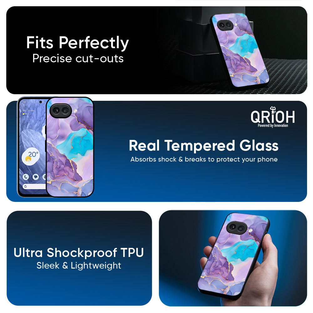 Alcohol ink Marble Glass Case for Google Pixel 10A 5G
