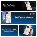 Geometrical Marble Glass Case for Google Pixel 10A 5G