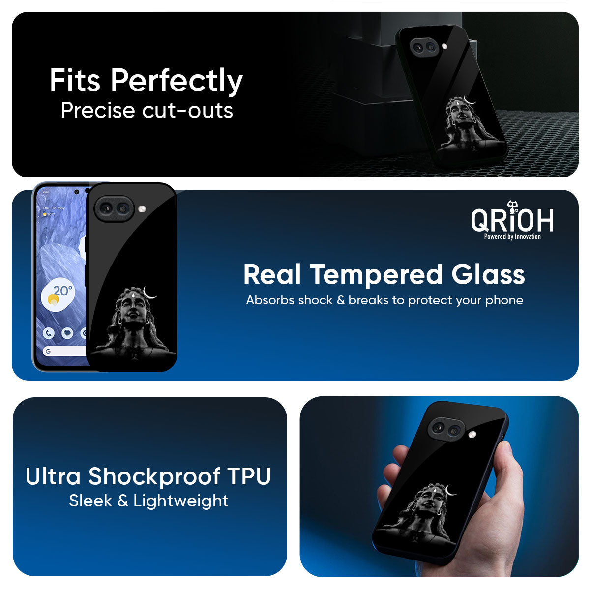 Adiyogi Glass Case for Google Pixel 9A