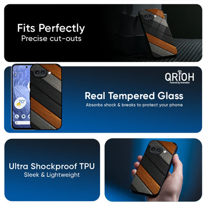 Tri Color Wood Glass Case for Google Pixel 10A 5G