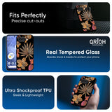 Lines Pattern Flowers Glass Case for Google Pixel 10A 5G