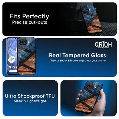Wooden Tiles Glass Case for Google Pixel 9A