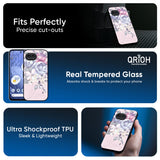 Elegant Floral Glass Case for Google Pixel 9A