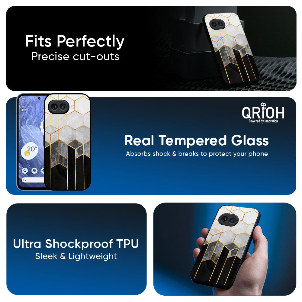 Tricolor Pattern Glass Case for Google Pixel 10A 5G
