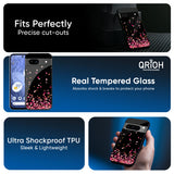 Heart Rain Fall Glass Case for Google Pixel 9 Pro XL