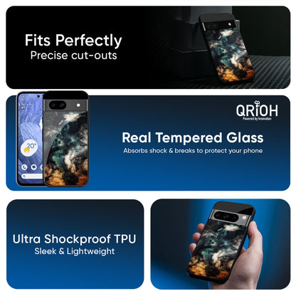 Multicolor Cloudy Smoke Glass Case for Google Pixel 9 Pro