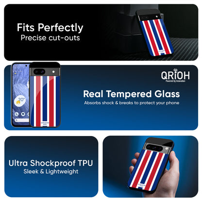 Tricolor Flag Glass Case for Google Pixel 9