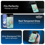 Green Marble Glass Case for Google Pixel 9