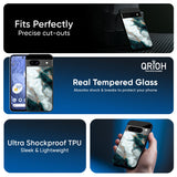 Aqua Green Marble Glass Case for Google Pixel 9