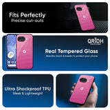 Pink Ribbon Caddy Glass Case for Google Pixel 9A