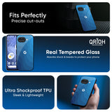 Blue Wave Abstract Glass Case for Google Pixel 9A